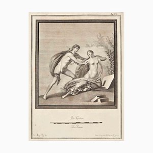 Giovanni Elia Morghen, Antico affresco romano, Acquaforte originale, XVIII secolo