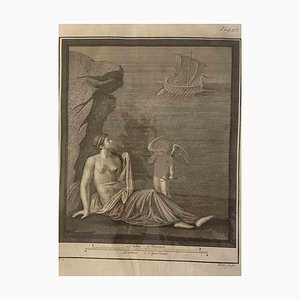 Carlo Nolli, Ancient Roman Fresco Herculaneum, Etching, 18th Century