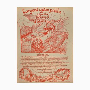 Victor Prouvé, L'Argent qu'on Prete, Litografia, 1917