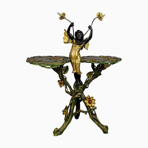 19th Century Venetian Grotto Table with Fairy Tale Elf, 1890s