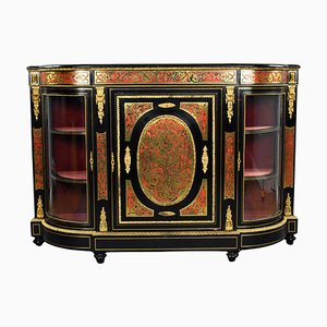 19th Century English Victorian Ebonised Boulle Marquetry Credenza, 1860s