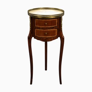 19th Century French Mahogany Inlaid Occasional Table, 1870s