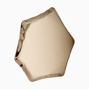Classic Gold Tafla C6 Sculptural Wall Mirror by Zieta