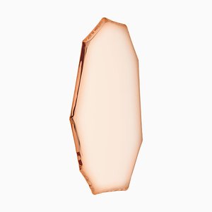 Espejo de pared escultural Tafla C3 en dorado rosa de Zieta