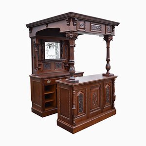 Mueble bar victoriano de caoba, siglo XIX