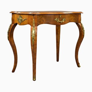 19th Century French Burl Walnut Writing Table