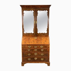 18th Century George II English Walnut Secretary Bookcase