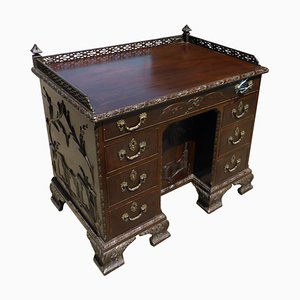 19th Century Chinese Mahogany Chippendale Desk