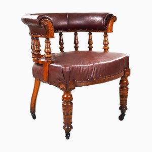 19th Century Victorian English Oak Armchair