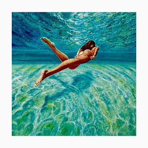 Anastasia Gklava, Floatingweightless, 2021, Huile sur Toile