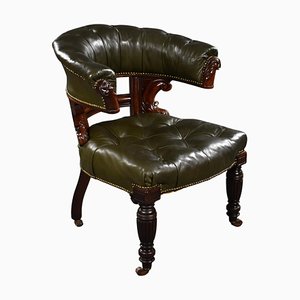19th Century William IV English Leather Chair