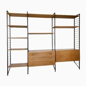 Mid-Century Ladderax Shelving System in Teak with Cabinets from Staples, 1960s