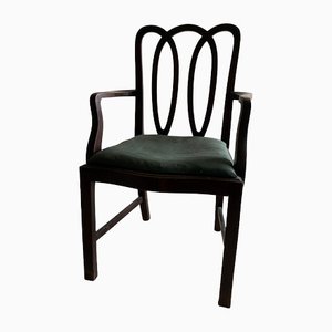 Mahagoni Carver Sessel mit Wirbel Rückenlehne