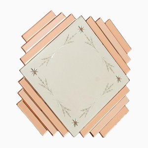 Miroir Diamant Pêche Art Déco, Royaume-Uni, 1930s