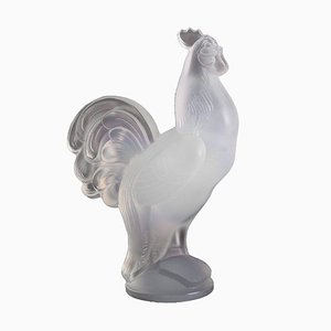 French Art Deco Opalescent Glass Cockerel from Sabino, 1930