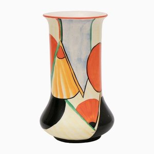 Vase Art Déco par Enoch Boulton pour Crown Devon, Angleterre, 1930