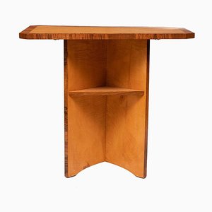 Britischer Art Deco Beistelltisch aus Satin Birke, 1930
