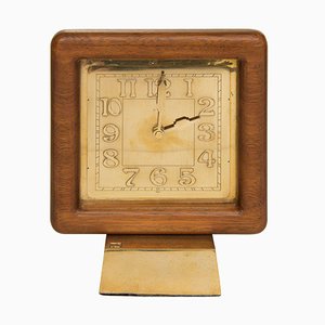 Mid-Century Uhr aus Teakholz