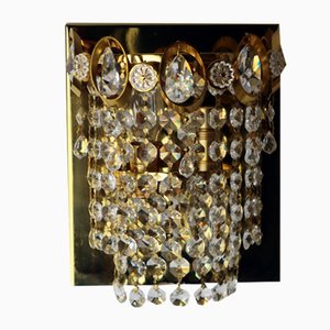 Crystal Wall Lights Waterfall Lead Crystal Prism from Palwa, 1950s