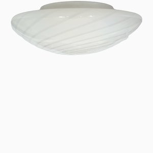 Lámpara de techo Swirl vintage de cristal de Murano