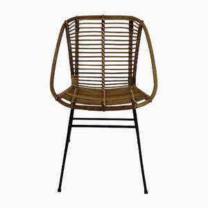 Vintage Korbgeflecht Stuhl aus Rattan, 1960er