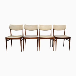 Vintage Danish Style Dining Chairs in Palisander, Set of 4