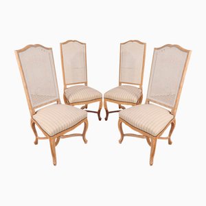 20th Century Louis XV Regency Style Beech Chairs, Set of 4
