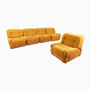 Modular Sofa or Armchairs, 1970s, Set of 5