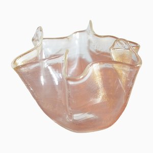 Vaso Fazzoletto Zanfirico in vetro di Murano, anni '60
