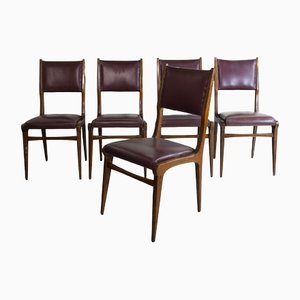 Stühle von Carlo de Carli, 1950er, 5er Set
