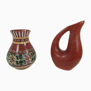 Terracotta Vases, 1970s, Set of 2
