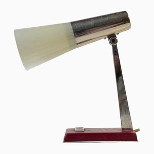 Lámpara de mesita de noche danesa moderna de Ernest Voss, años 50