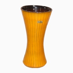 Model 5039-30 Orange Striped Ceramic Vase from Carstens Tönnieshof, 1970s