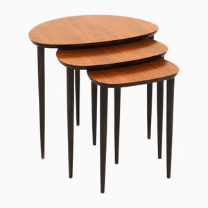 Black ABC Home Scandinavian Style Tables Nest of 