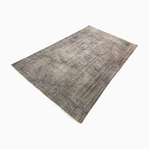 Vintage Overdyed Dark Gray Rug