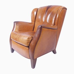 Art Deco Style Leather Club Chair, 1955