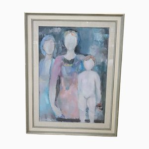 Giuliana Pardini, Figure, Oil on Canvas, 1973, Framed