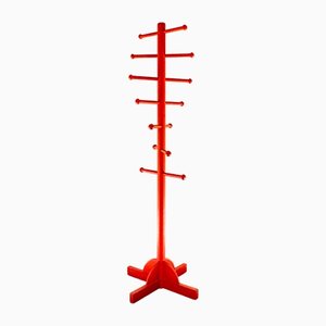 Italian Lacquered Wooden Coatstand attributed to Ettore Sottsass for Poltronova, 1960s