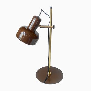 Lampada da tavolo Peanut in ottone id Jo Hammerborg per Fog & Mørup, Danimarca, anni '70