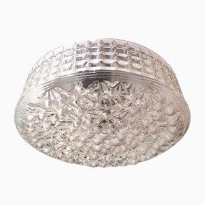 Large Clear Bubble Glass Flush Mount in the Style of Helena Tynell, 1990s
