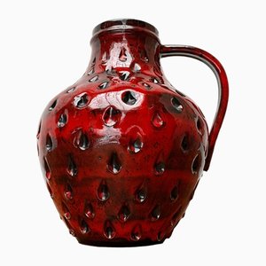 Italienische Erdbeer Keramik Vase von Fratelli Fanciullacci für Bitossi, 1960er