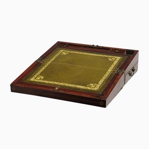 Mahogany Writing Box with Leather Pad, England, 1810s-1820s