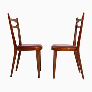Paolo Buffa Style Dining Chairs, Italy, 1950s, Set of 2