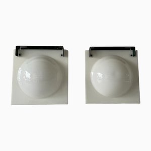 Italian Acrylic Glass Bubble Wall Lamps, Italy, 1960s, Set of 2