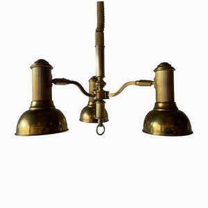 Brass Triple Spot Pendant Lamp from Hillebrand, Germany, 1970s