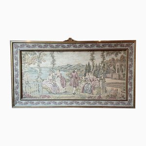 Antique French Framed Tapestry, 1940s