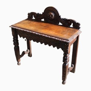 English Jacobean Revival Oak Side Table