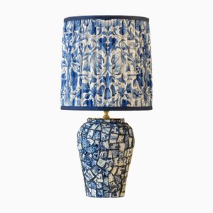 Lámpara de mesa de cerámica azul de Royal Delft