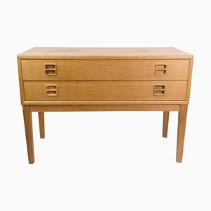 Danish Chest of 2 Drawers in Oak, 1960s