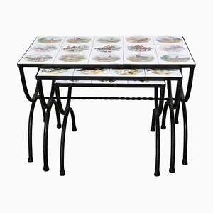 Set di tre tavolini a incastro, Francia, anni '60, set di 3